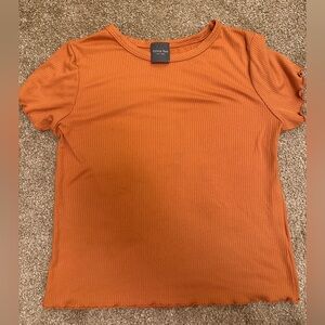 Olivia Rae Terracotta Ribbed Top